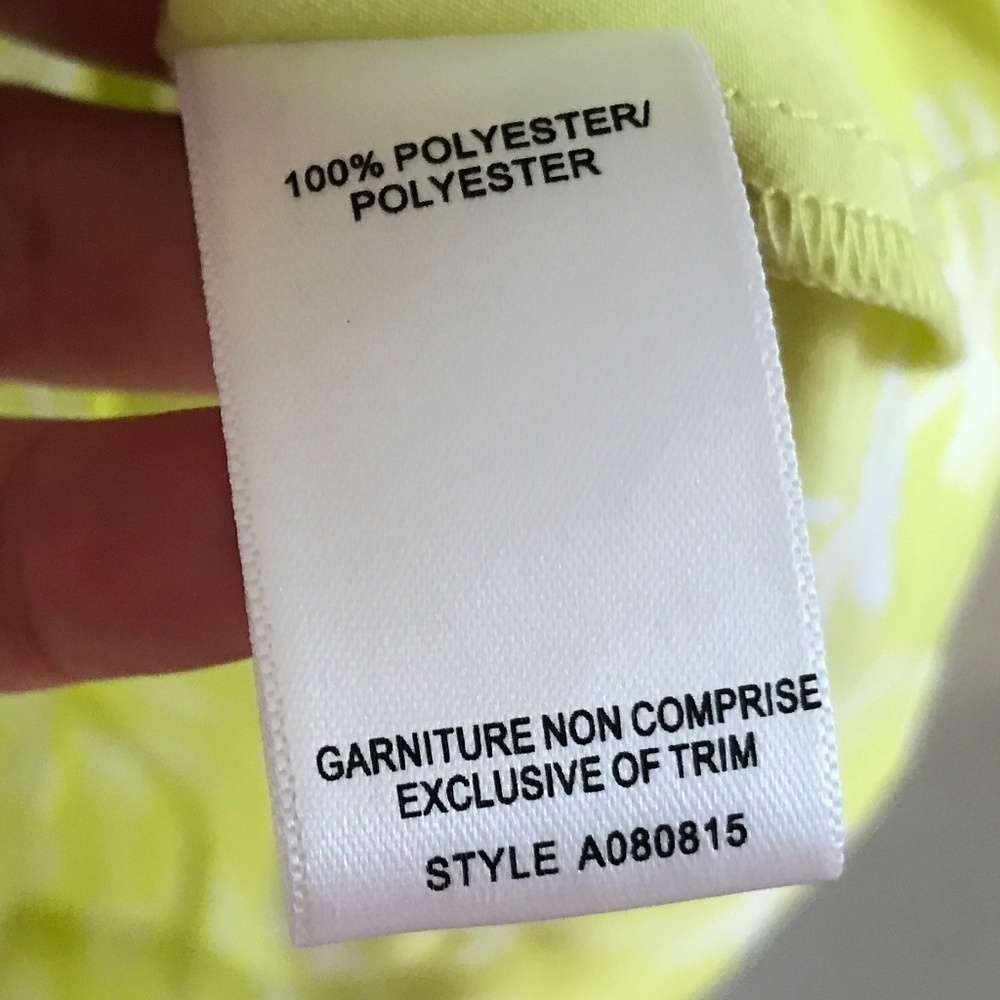 Y2K Tropical Palm Tree Mini Dress Lime Green Jacob Resortwear Sz XS - Picture 6 of 9